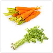 Продукты для иммунитета. Сельдерей и оранжевые овощи.